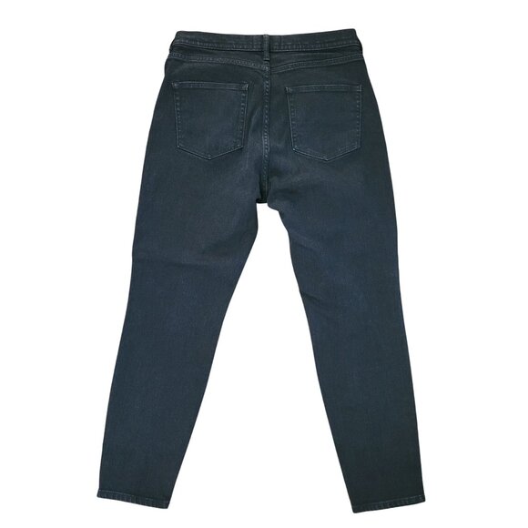 Everlane The High Rise Skinny Ankle Jean Womens Size 32 Regular Black Denim - Picture 2 of 6